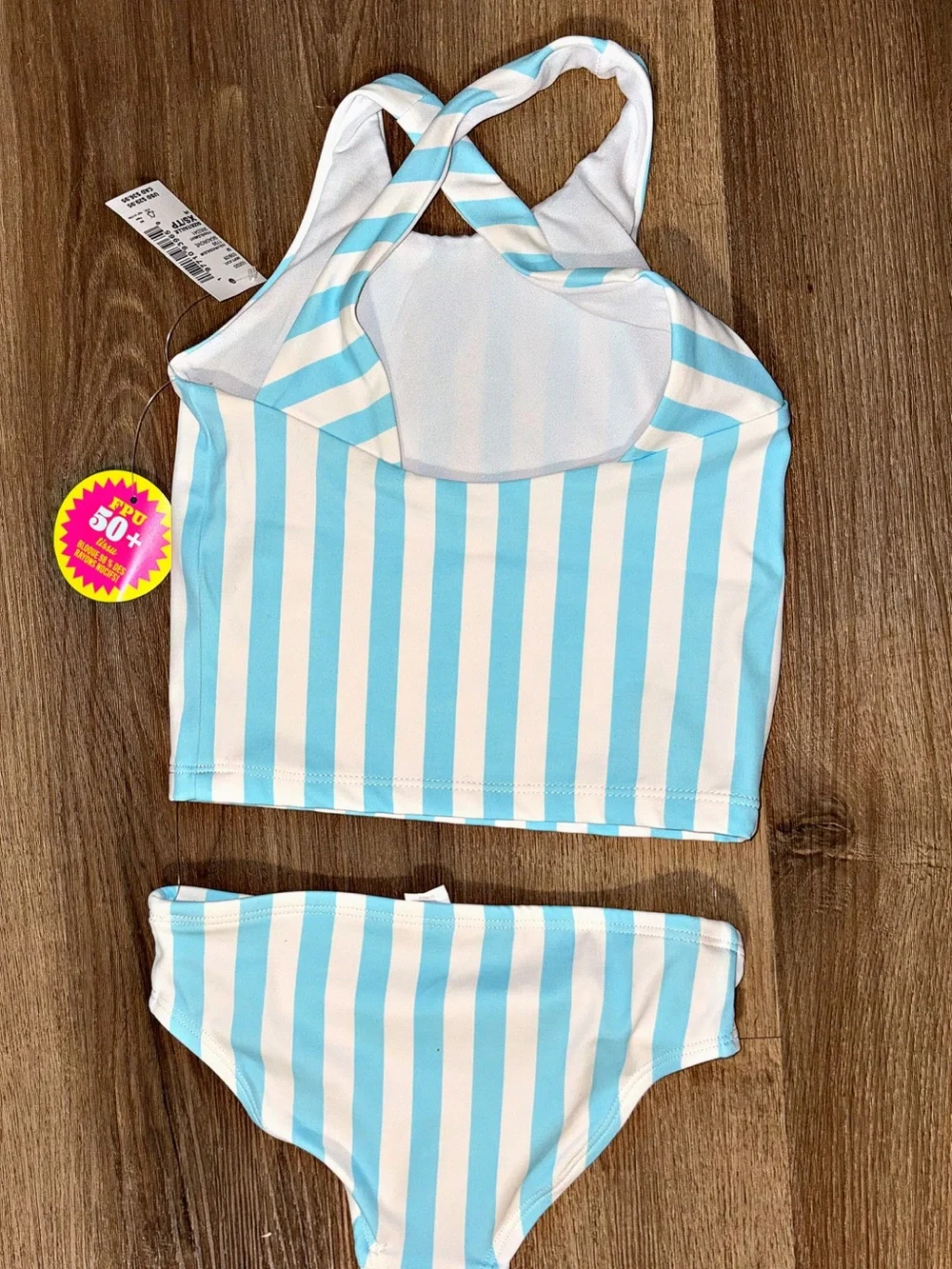 N.W.T! The Children's Place Blue & White Striped Girls' Tankini Set (4)